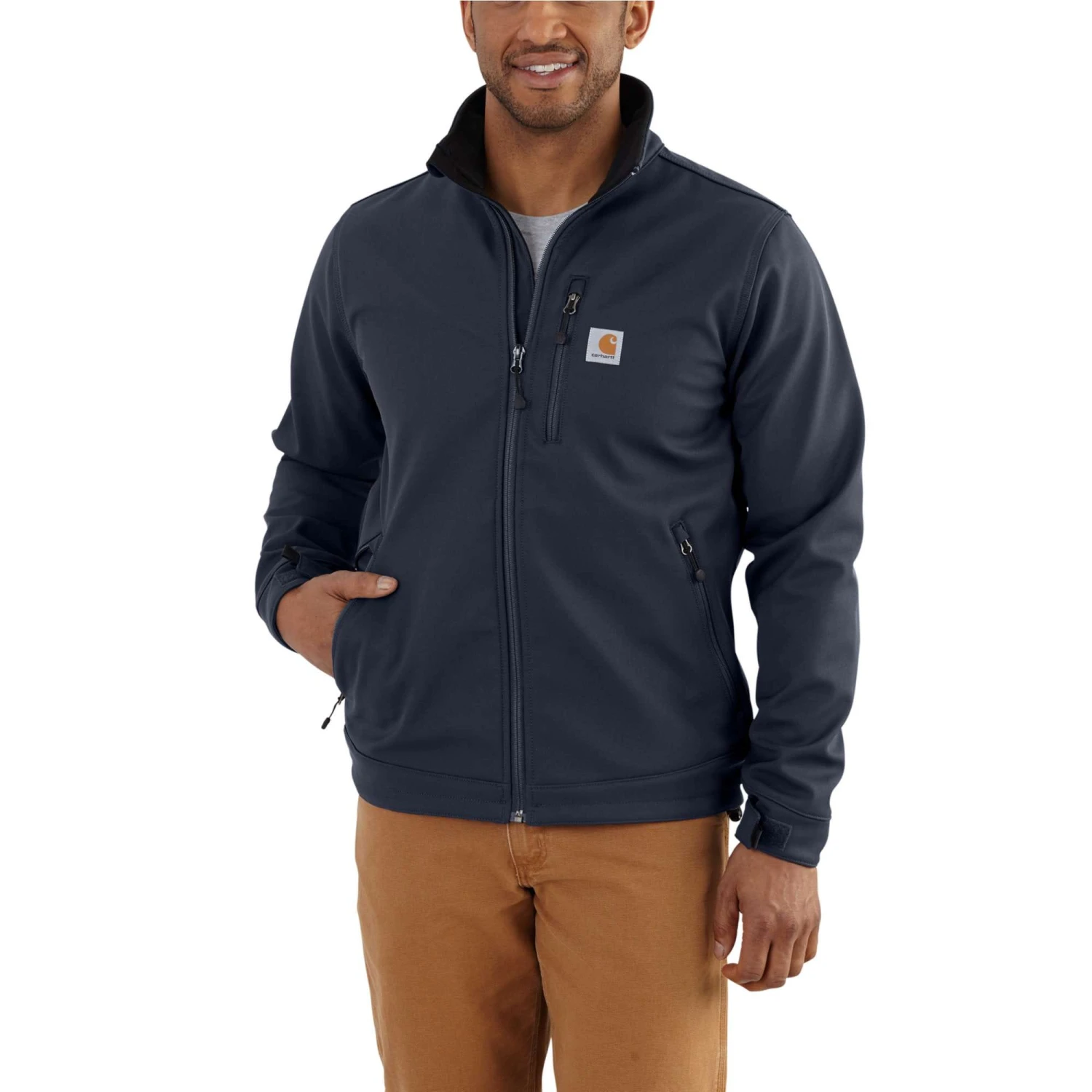 Carhartt Jacket: Men's Crowley 102199 412 Navy Water Repellent Jacket
