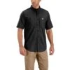 Carhartt Men's Shirt: 102537 001 Black Short Sleeve Rugged Professional