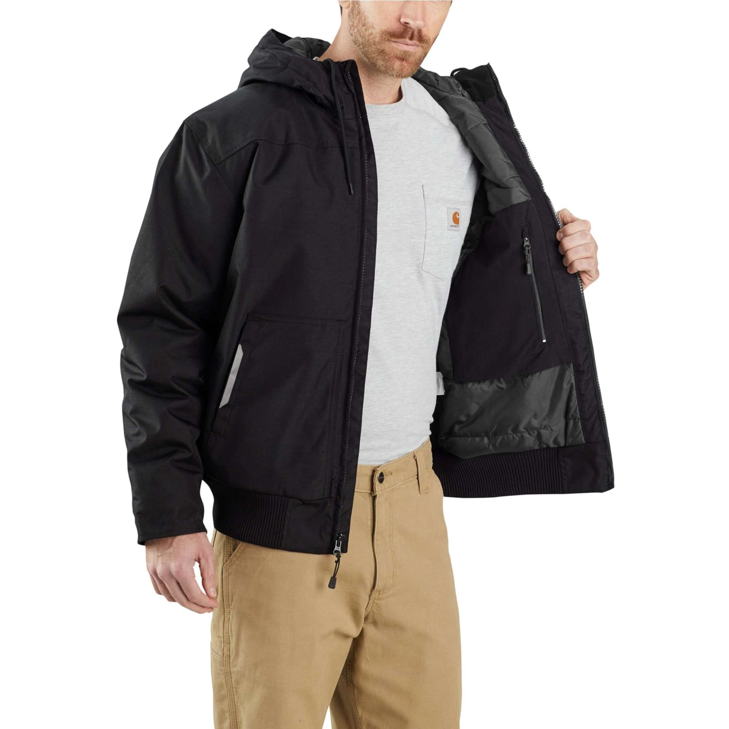 Carhartt Jackets: Men's 104458 N04 Black Yukon Extreme Jacket - Image 4
