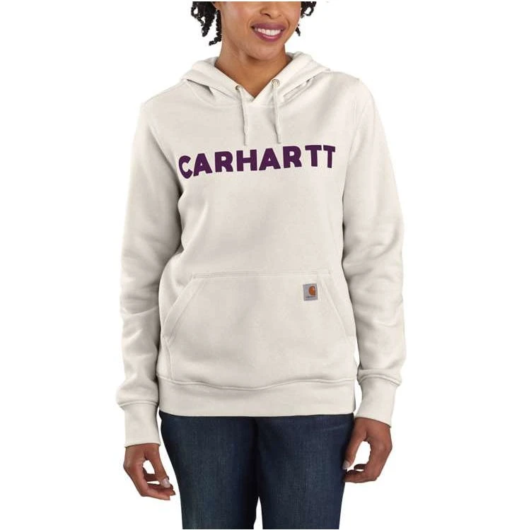 Carhartt Sweatshirts: Women's 105194 W03 Malt Relaxed Fit Midweight Logo Graphic Sweatshirt