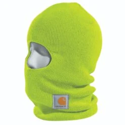 Carhartt Masks: A161 BLM Brite Lime Acrylic Knit Winter Face Mask