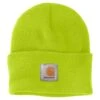 Carhartt Hats: Lime Green High Visibility Watch Hat A18 BLM