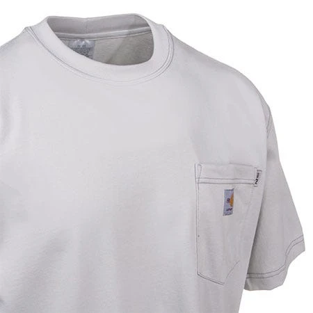 Carhartt Force Shirts: Men's Force Grey 100234 051 Flame Resistant Short Sleeve Shirt - Image 2