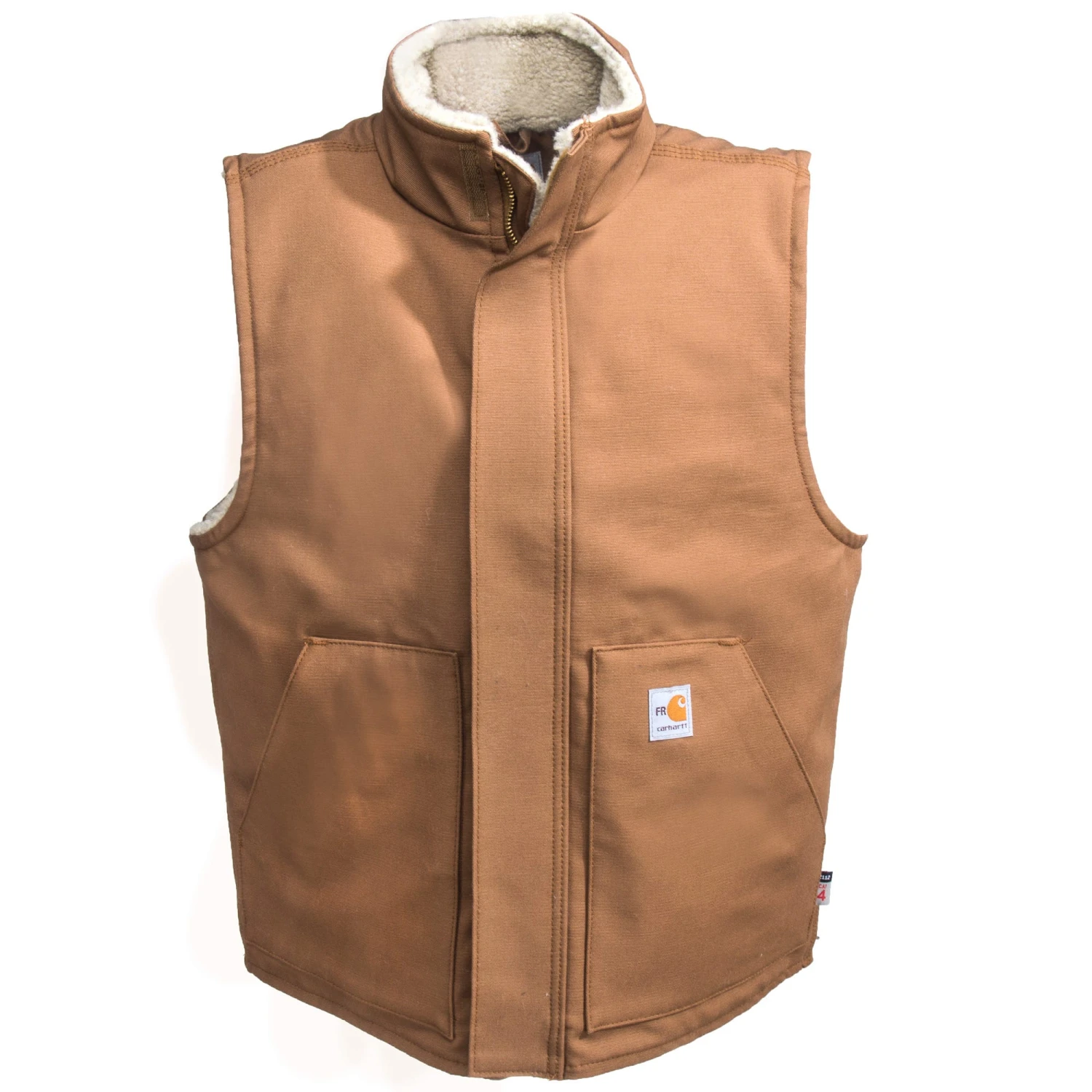 Carhartt Vests: Men's Brown FR 101029 211 Mockneck Vest - Image 2