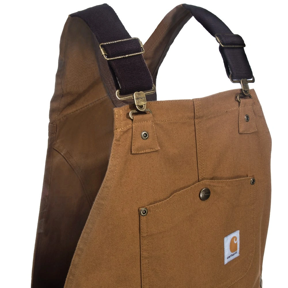 Carhartt Kids' Overalls: Boys' CM8601 D15 Brown Duck Washed Bib Overalls - Image 2