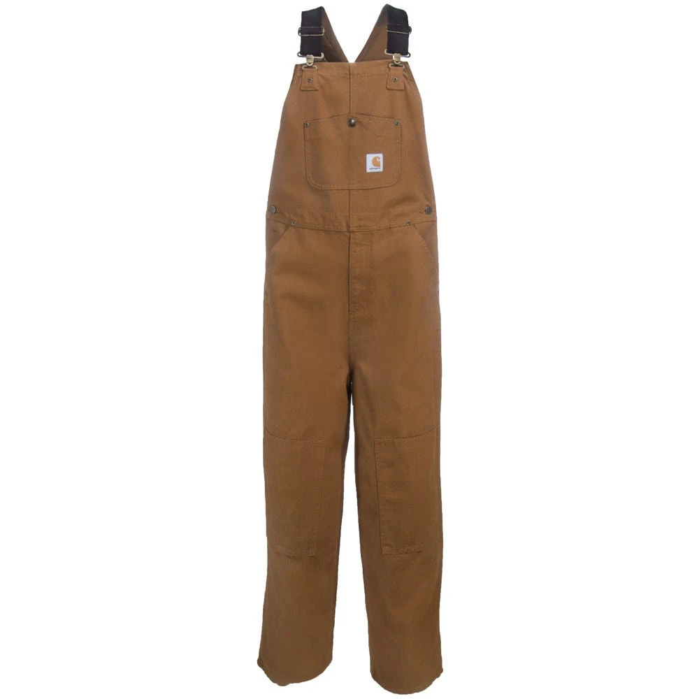 Carhartt Kids' Overalls: Boys' CM8601 D15 Brown Duck Washed Bib Overalls - Image 3