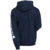 Carhartt Sweatshirts: Men's K288 472 New Navy Blue Midweight Hooded Logo Sweatshirt