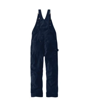 Carhartt Overalls: Men's 104393 DNY Dark Navy Loose Fit Firm Duck Insulated Bib Overall - Image 3