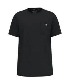 Carhartt Shirts: Men's 104616 N04 Black Force Relaxed Fit Short Sleeve Pocket T-Shirt