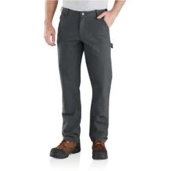 Carhartt Pants: Men's 103334 029 Shadow Rugged Flex Relaxed Fit Duck Double-Front Utility Work Pant