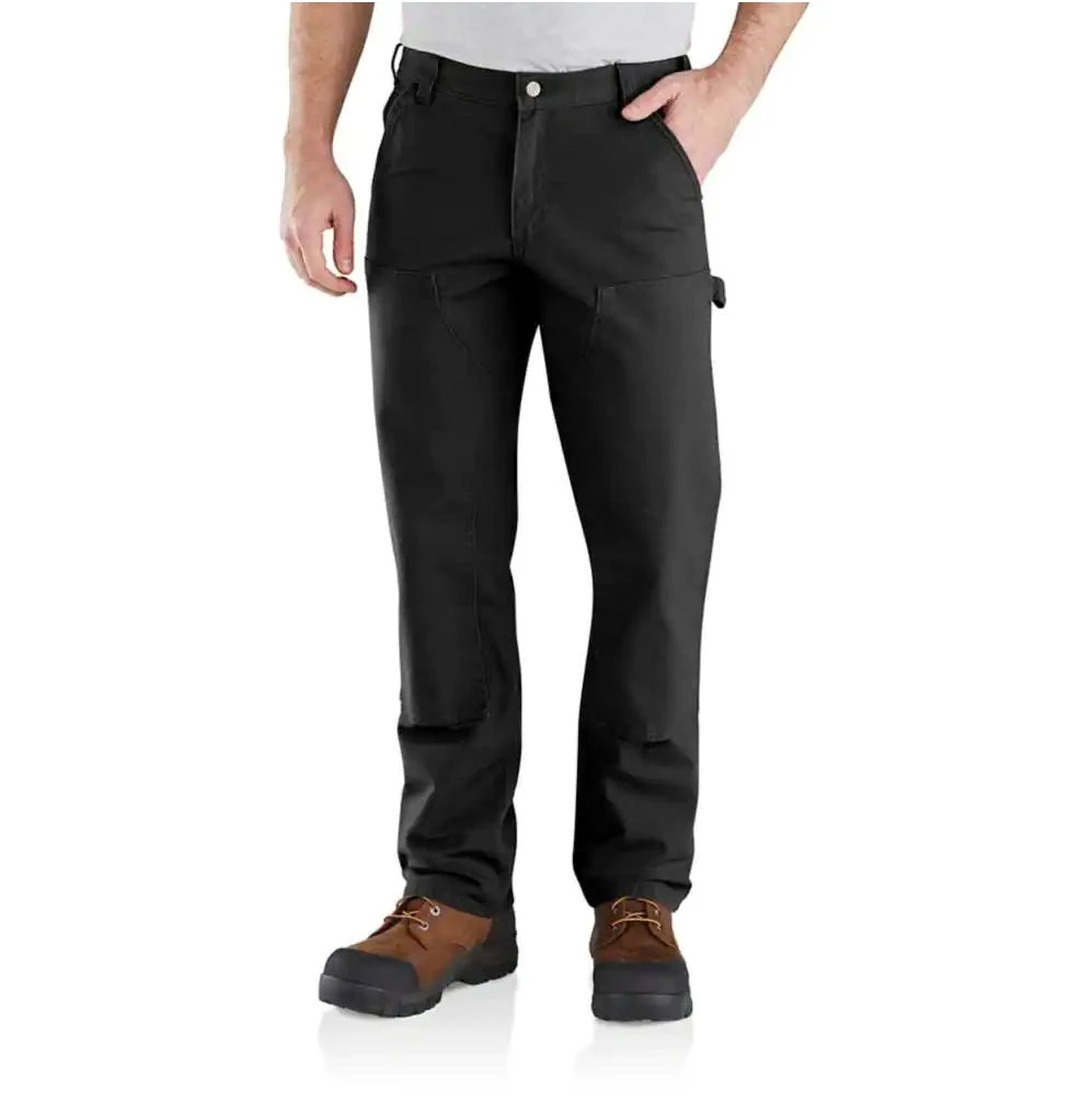 Carhartt Pants: Men's 103334 BLK Black Rugged Flex Relaxed Fit Duck Double-Front Utility Work Pant