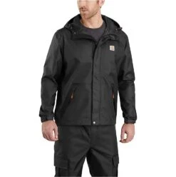 Carhartt Jackets: Men's 103510 001 Black Storm Defender Loose Fit Midweight Jacket