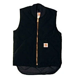 Carhartt Vests: Men's Black V01 BLK Cotton Duck Arctic Vest