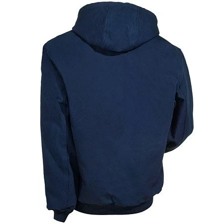 Carhartt Jackets: Men's J140 DNY Navy Hooded USA Made Flannel Lined Active Jacket