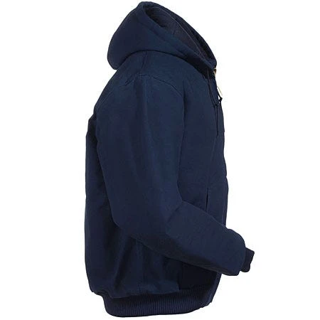 Carhartt Jackets: Men's J140 DNY Navy Hooded USA Made Flannel Lined Active Jacket - Image 5