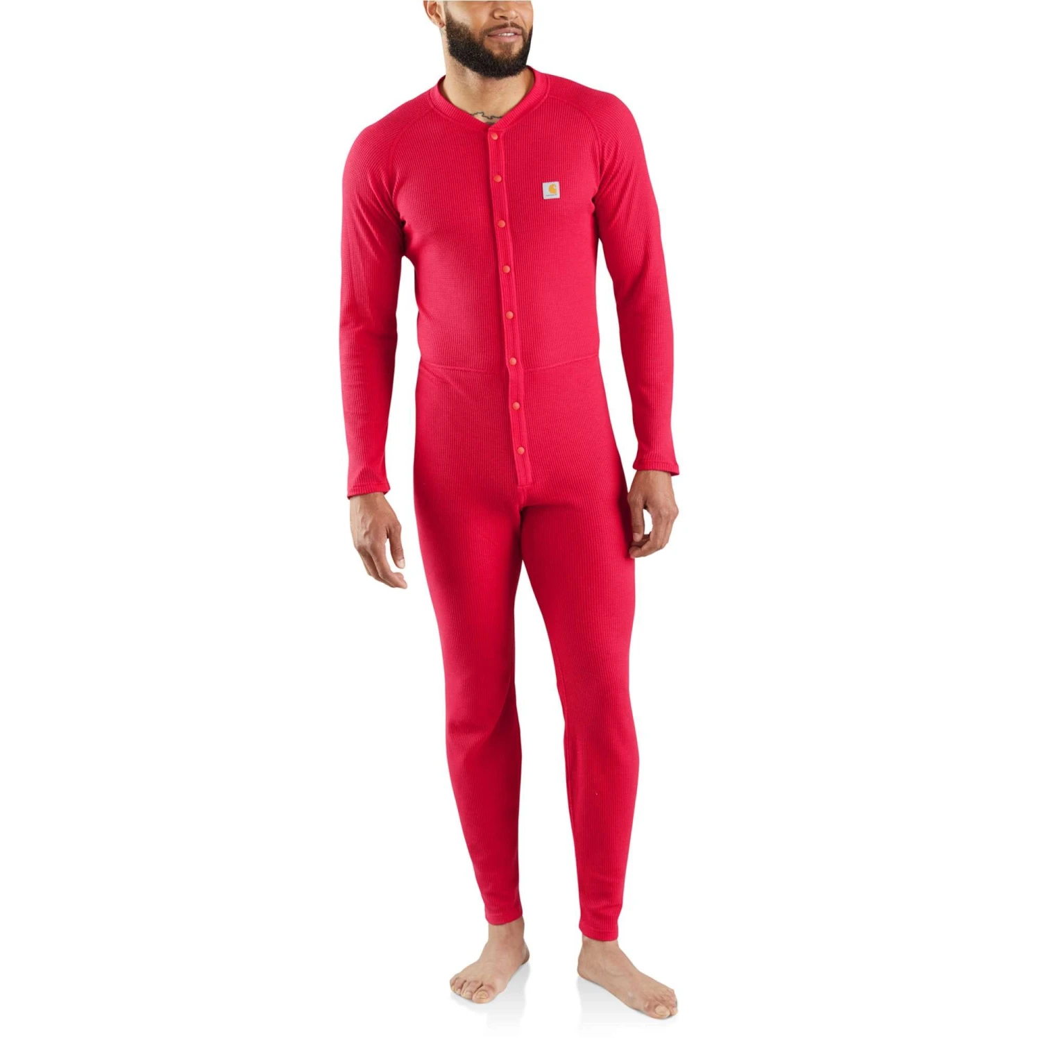 Carhartt Underwear: Men's MUS130 Red Classic Union Cotton-Poly Suit