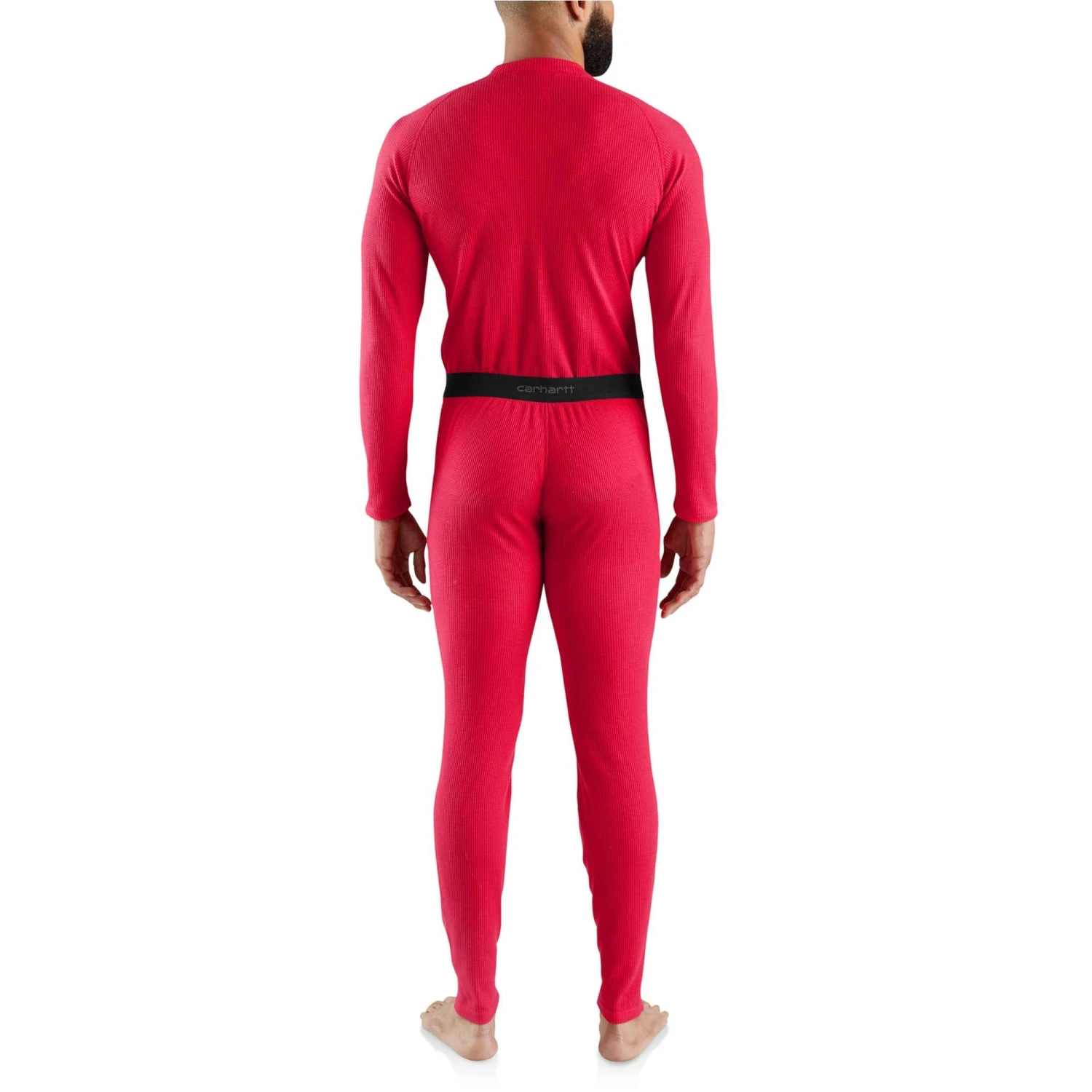 Carhartt Underwear: Men's MUS130 Red Classic Union Cotton-Poly Suit - Image 2